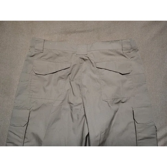 Tru SPEC Pants Mens 42x32 Beige Cargo Straight Leg Rigid Work Flap Pockets - Picture 6 of 9